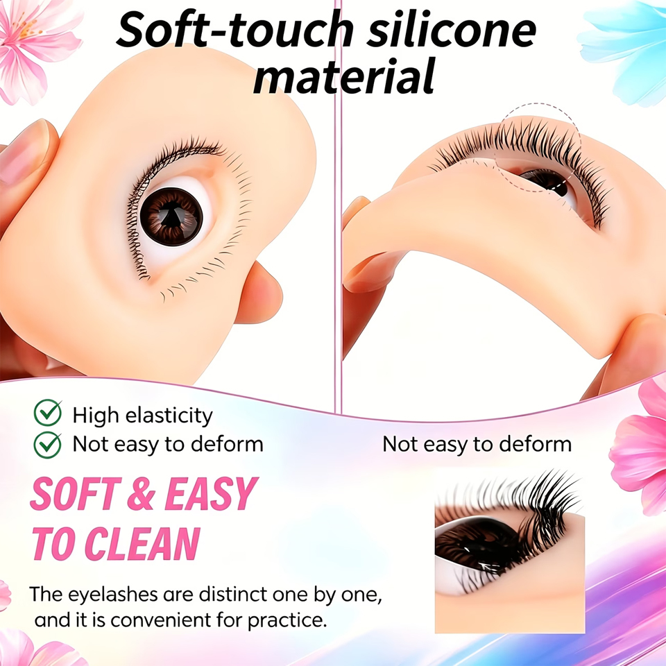 Eyelash Extension Model - Alat Rias Mata Silikon Simulasi 3