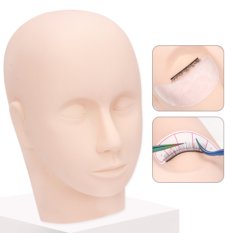 Eyelash Extension Model - 1 buah Kepala Manekin Palsu untuk
