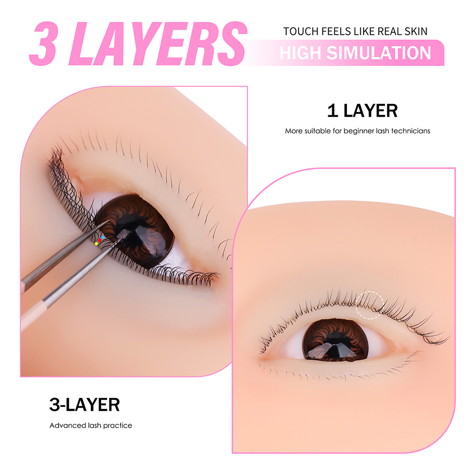 Alat Rias Mata Silikon Simulas - Eyelash Extension Model ulasan dan harga