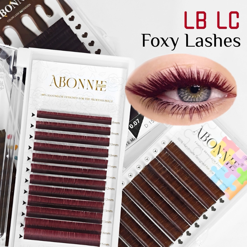 LB LC Burgundy Lashes Wine Red - Eyelash Extension Natural Classic ulasan dan harga