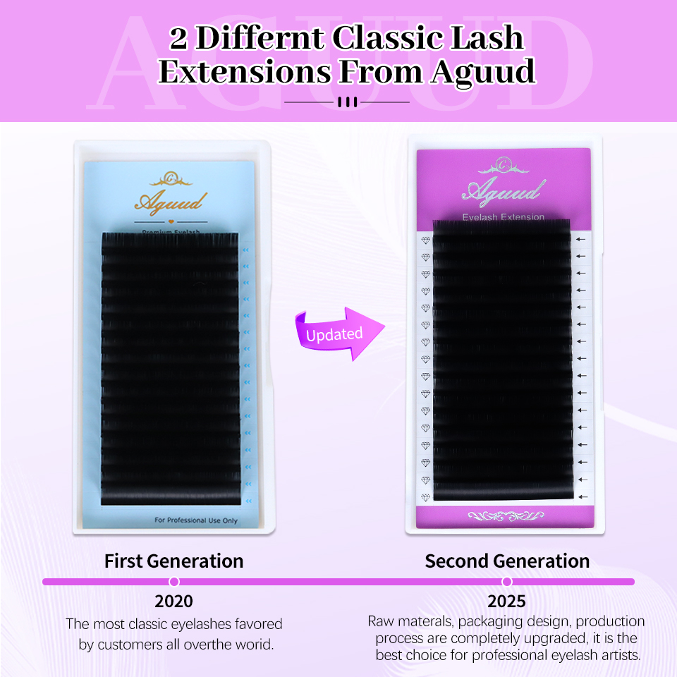 AGUUD 5 Baki/Lot Bulu Mata Pal - Eyelash Extension Natural Classic ulasan dan harga